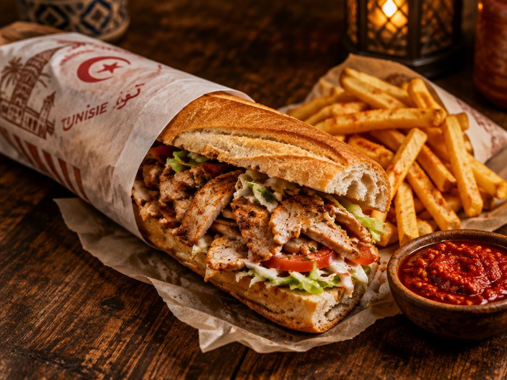 Sandwich chawarma poulet — Bermuda Sfax