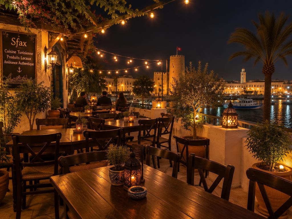 Terrasse du restaurant à Sfax